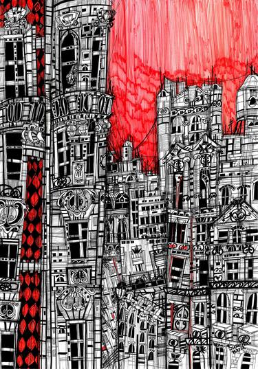 Print of Surrealism Architecture Drawings by Maria Susarenko