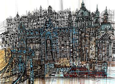 Print of Abstract Expressionism Cities Paintings by Maria Susarenko