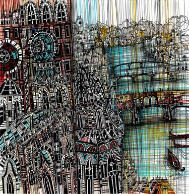 Print of Abstract Architecture Drawings by Maria Susarenko