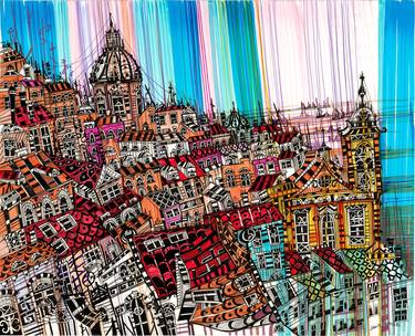 Print of Abstract Expressionism Cities Drawings by Maria Susarenko