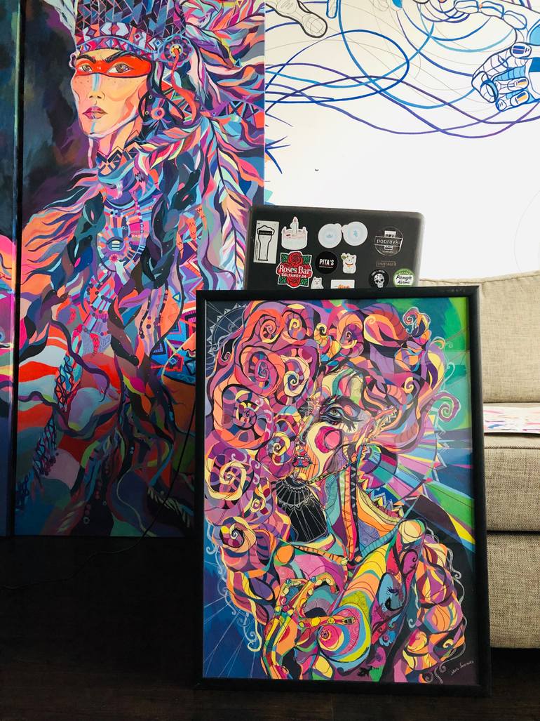 Original Dada Women Painting by Maria Susarenko