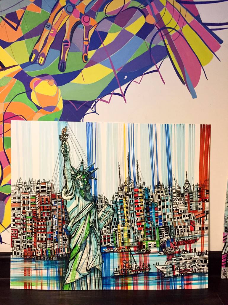 Original Abstract Expressionism Travel Painting by Maria Susarenko