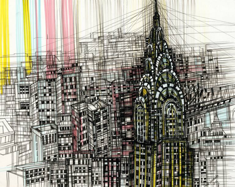Chrysler Building Drawing By Maria Susarenko Saatchi Art