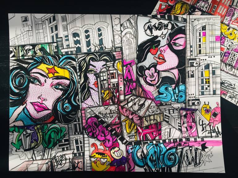 Pop Art Graffiti. New York Drawing by Maria Susarenko | Saatchi Art