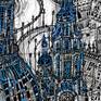 London is one of the most inspiring citites of the world! This artwork is dedicated to this gorgeous architectural miracle. 
This is one of my favourite artworks that is dedicated to London.
I used acrylic paint, graphic tools and markers on a cardboard.
This artwork is framed in a black wooden frame and ready to hang!
