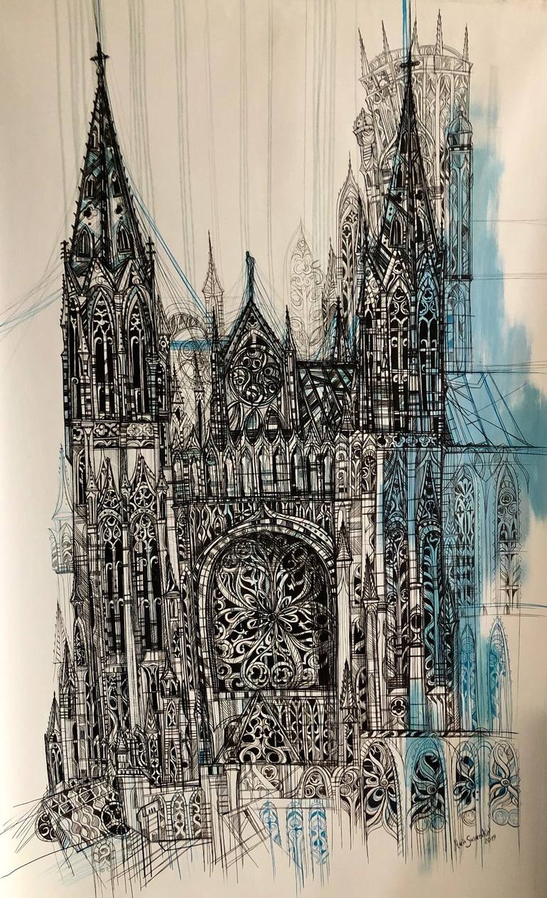 Gothic Cathedral Painting by Maria Susarenko Saatchi Art