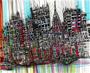 Print of Cities Printmaking by Maria Susarenko