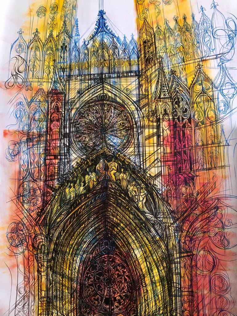 Original Impressionism Architecture Painting by Maria Susarenko