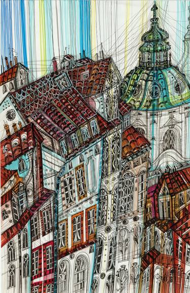 Print of Cities Drawings by Maria Susarenko