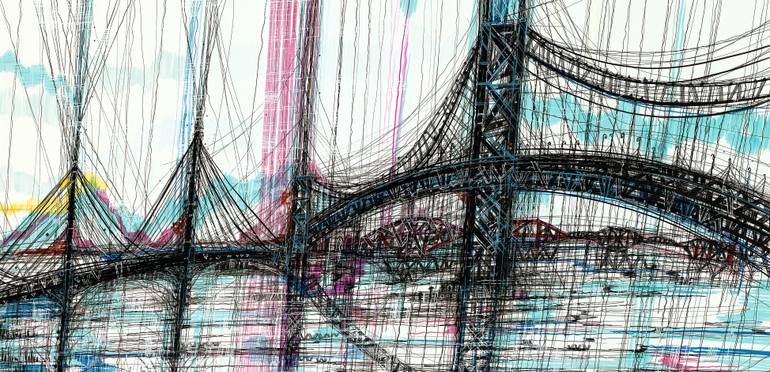 Original Impressionism Travel Drawing by Maria Susarenko
