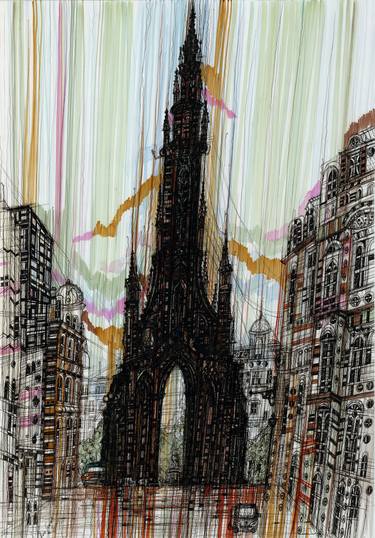 Print of Expressionism Cities Drawings by Maria Susarenko