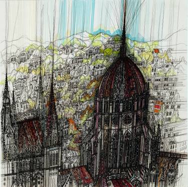 Print of Impressionism Cities Drawings by Maria Susarenko