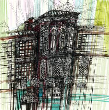 Original Expressionism Architecture Drawings by Maria Susarenko