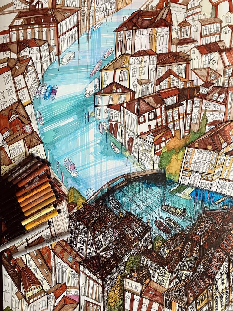 Original Travel Mixed Media by Maria Susarenko