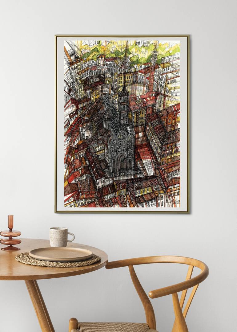 Original Impressionism Travel Mixed Media by Maria Susarenko