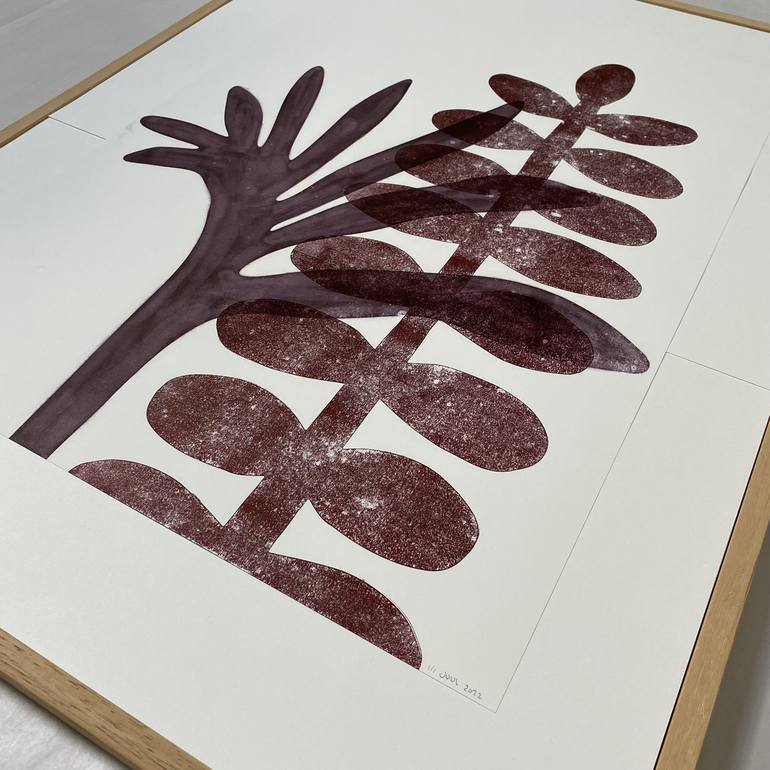 Original Abstract Nature Printmaking by Juul Rameau