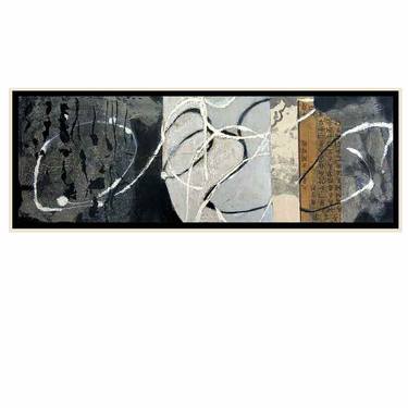 Original Black & White Abstract Mixed Media by Shirley Williams
