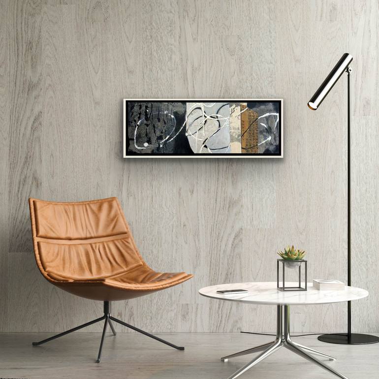 Original Black & White Abstract Mixed Media by Shirley Williams