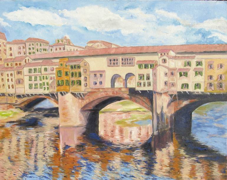 Ponte Vecchio Bridge, Florence Painting by Lisa Boyd | Saatchi Art