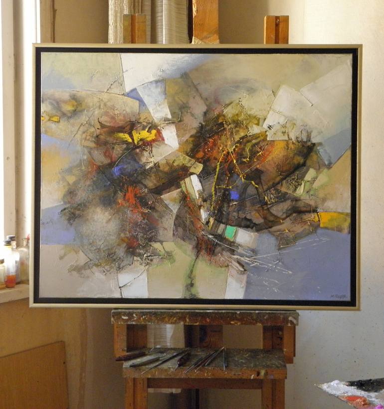 Original Abstract Expressionism Seascape Painting by Ivan Gotsev