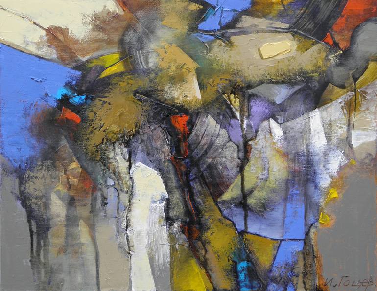 Original Abstract Expressionism Abstract Painting by Ivan Gotsev