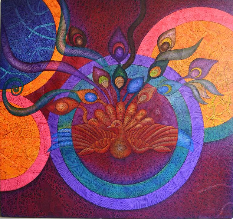 Peacock Painting By Haydar Ekinek Saatchi Art