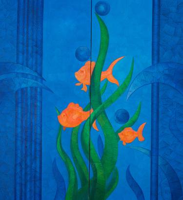 Print of Pop Art Fish Paintings by Haydar Ekinek