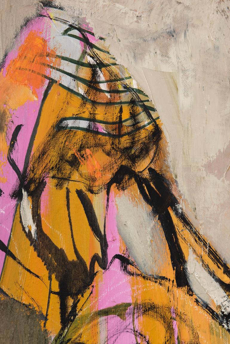 Original Abstract Botanic Painting by Yelena Ralina