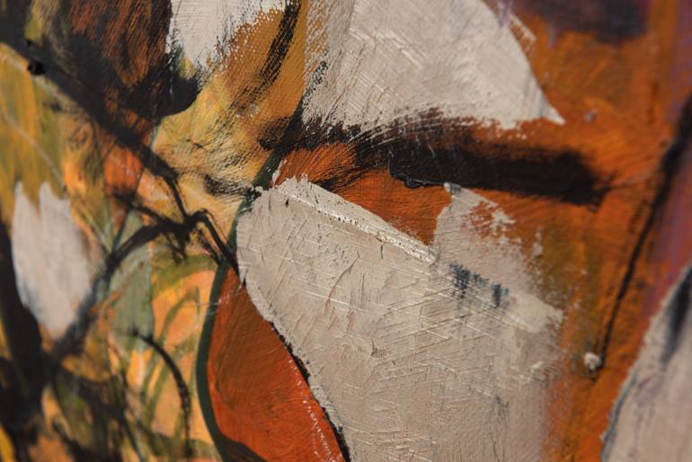 Original Abstract Botanic Painting by Yelena Ralina