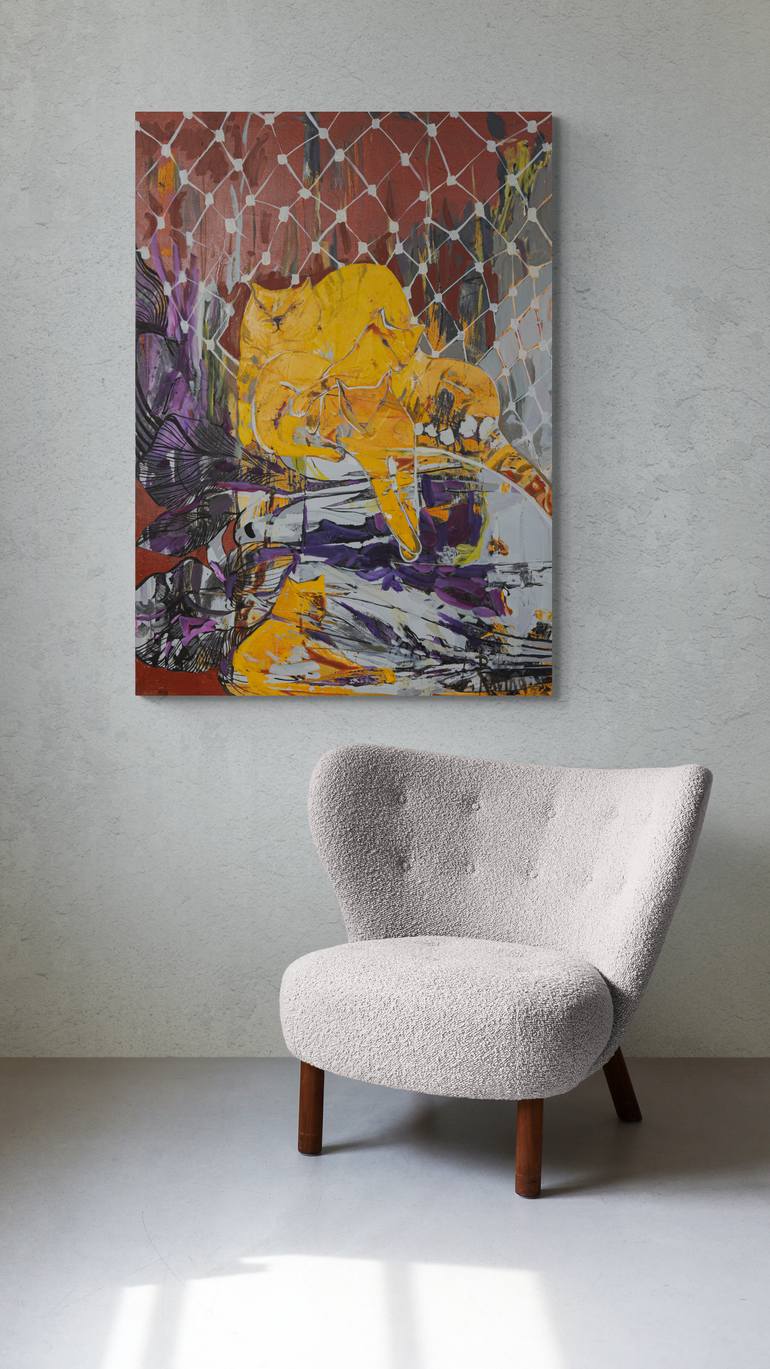 Original Color Field Painting Animal Painting by Yelena Ralina