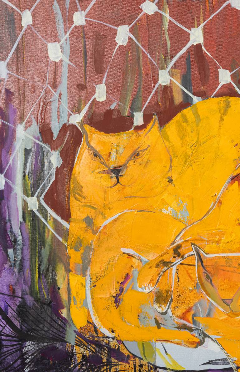 Original Color Field Painting Animal Painting by Yelena Ralina