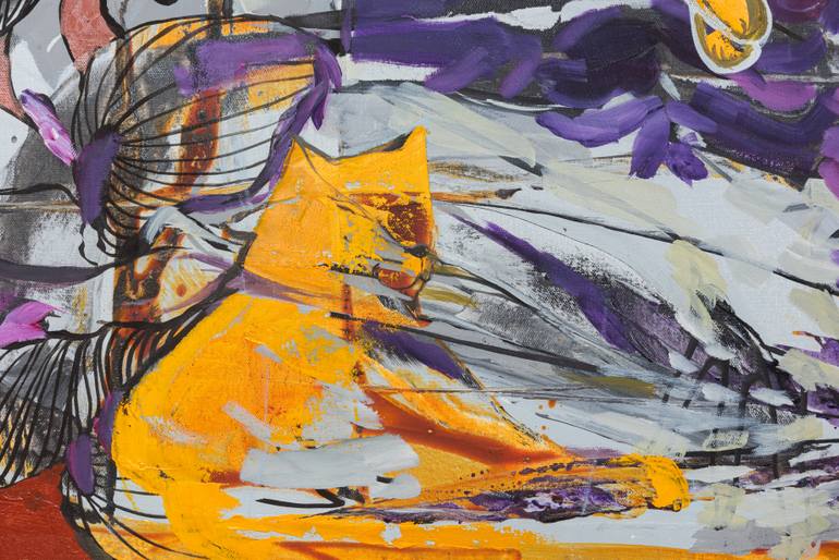 Original Color Field Painting Animal Painting by Yelena Ralina