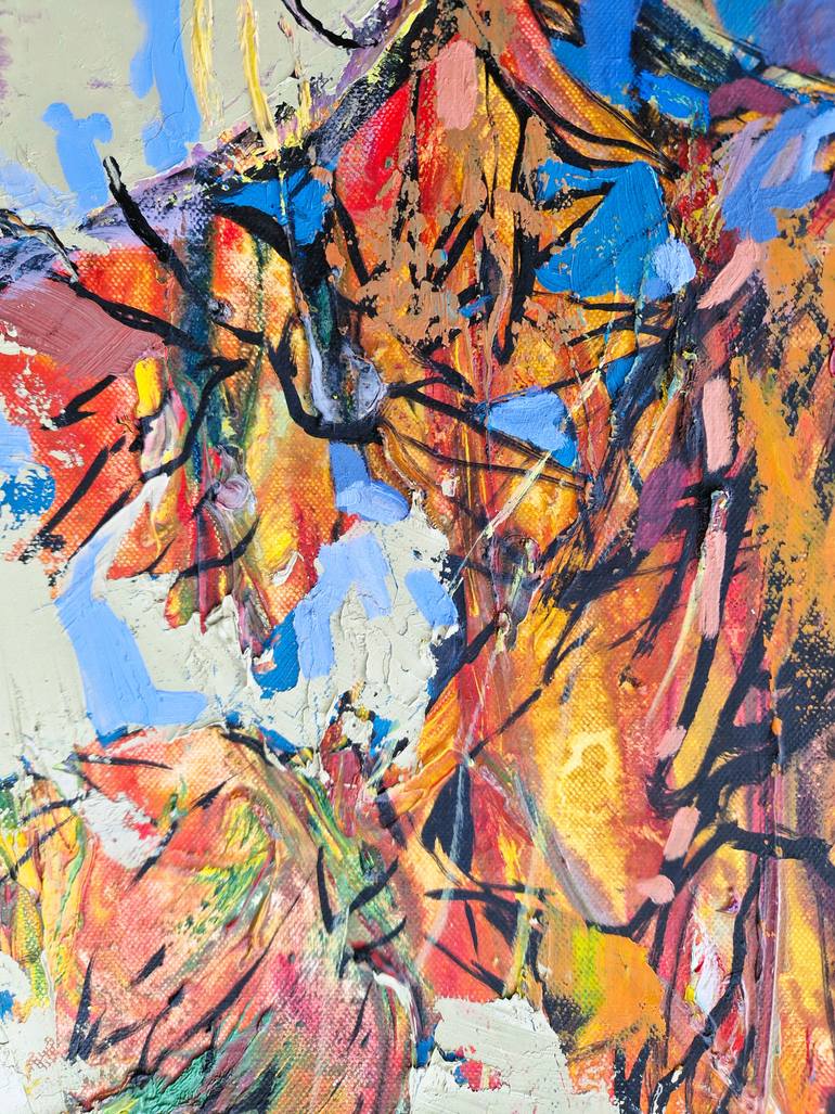 Original Abstract Floral Painting by Yelena Ralina