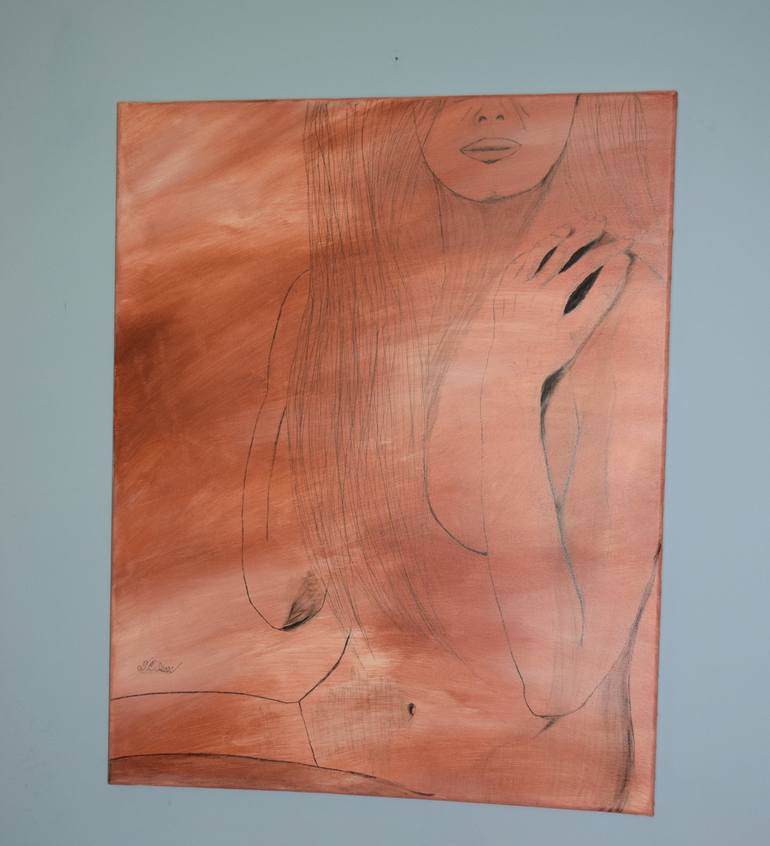 Original Figurative Nude Drawing by David Isaac