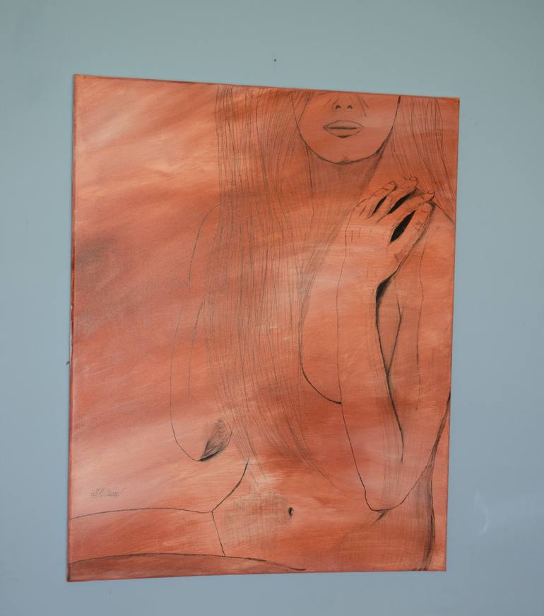 Original Figurative Nude Drawing by David Isaac