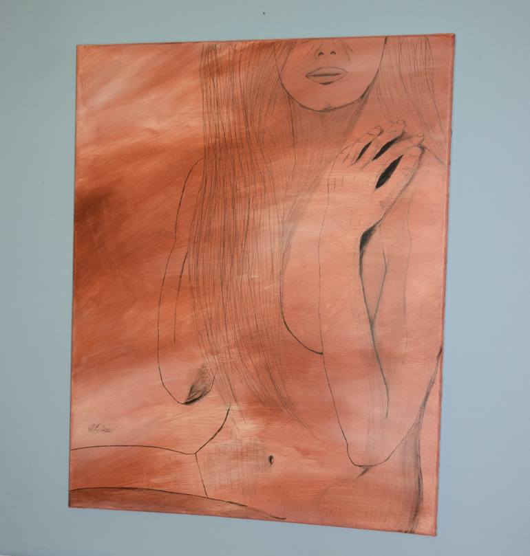 Original Figurative Nude Drawing by David Isaac