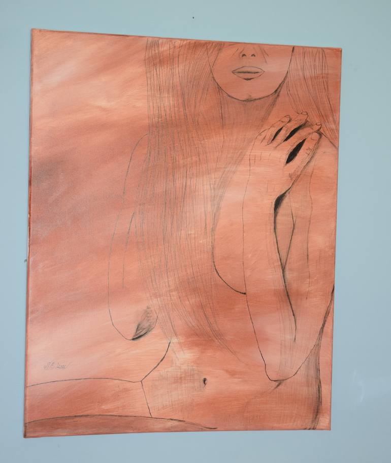 Original Figurative Nude Drawing by David Isaac