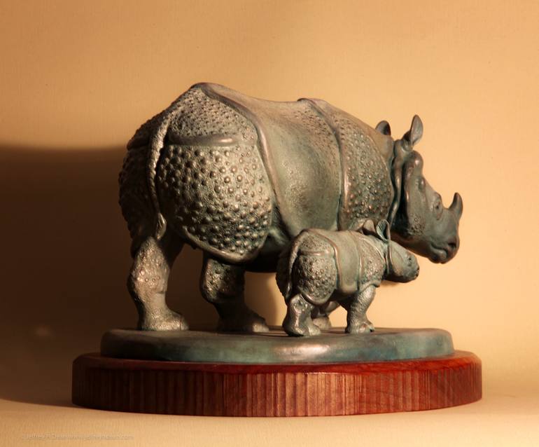 Original Figurative Animal Sculpture by Jeff And Ranja Dean