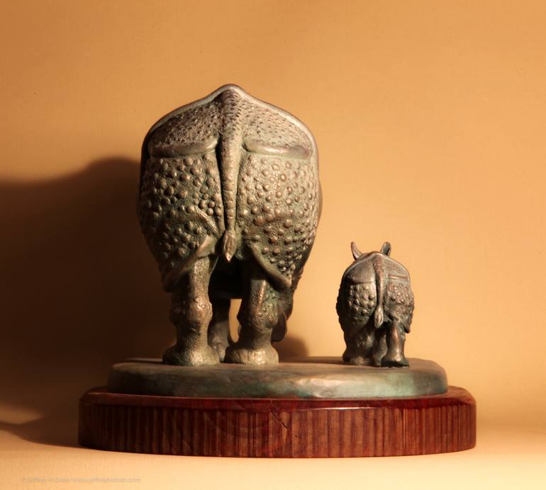 Original Figurative Animal Sculpture by Jeff and Ranja Dean