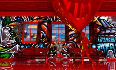 Original Surrealism Interiors Mixed Media by Darryl Rogers