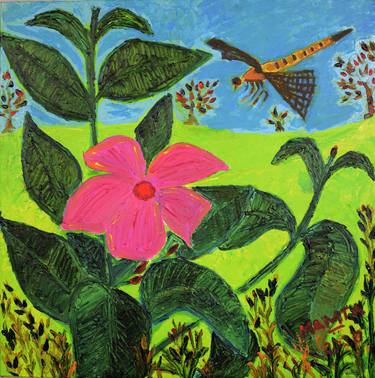 Original Color Field Painting Garden Paintings by Mamta Chitnis Sen