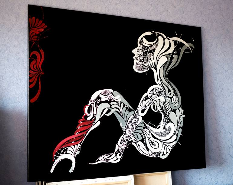 Original Abstract People Painting by Marija Bazarova