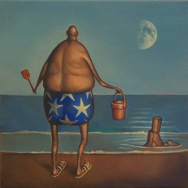 Original Beach Painting by Rory Mitchell