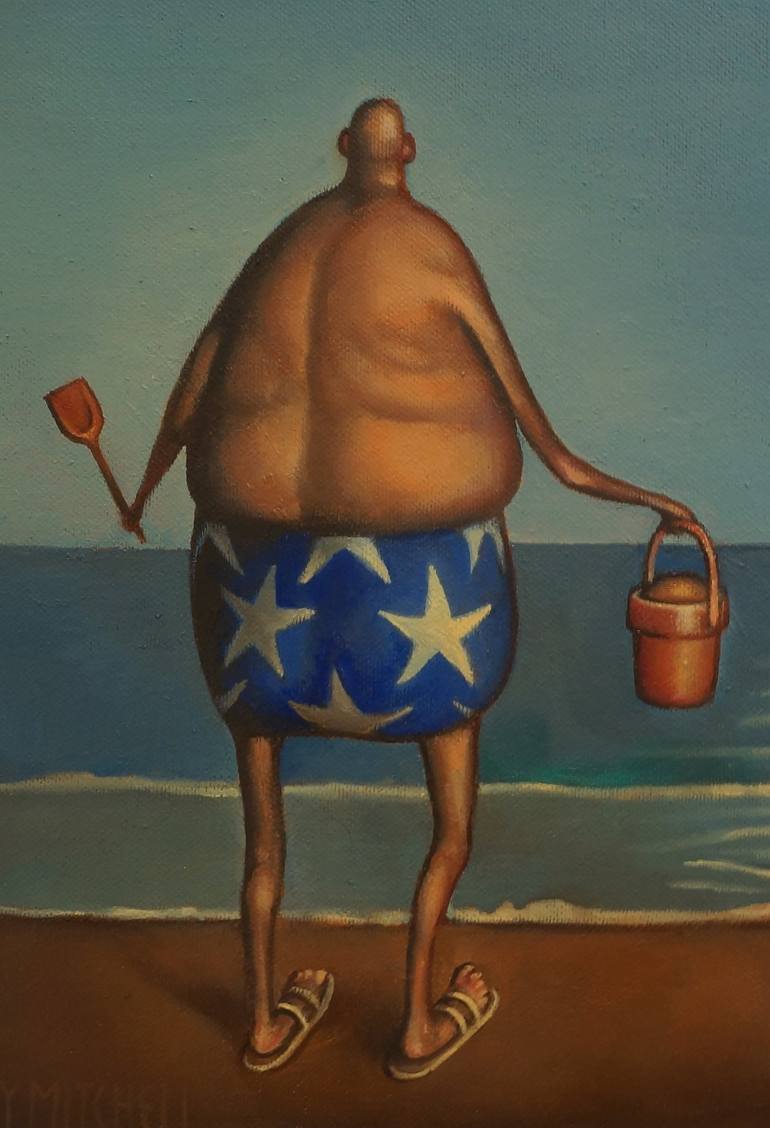 Original Beach Painting by Rory Mitchell