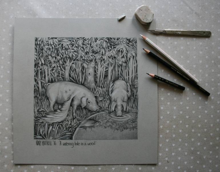 Original Animal Drawing by Rory Mitchell