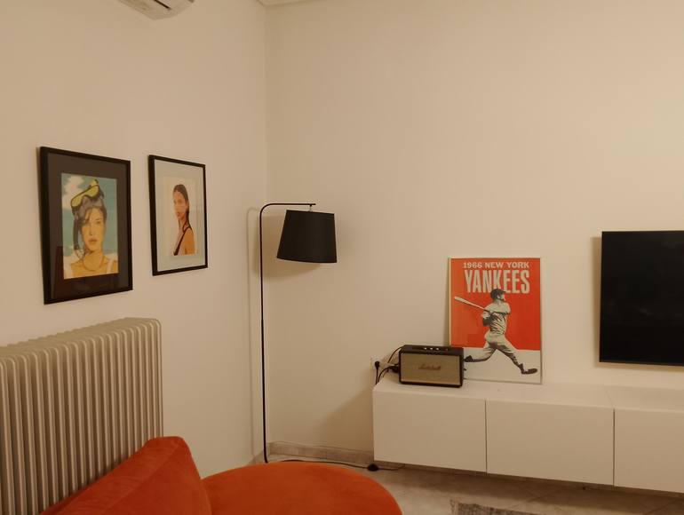 Original Pop Art Men Painting by Grigorios Paidis