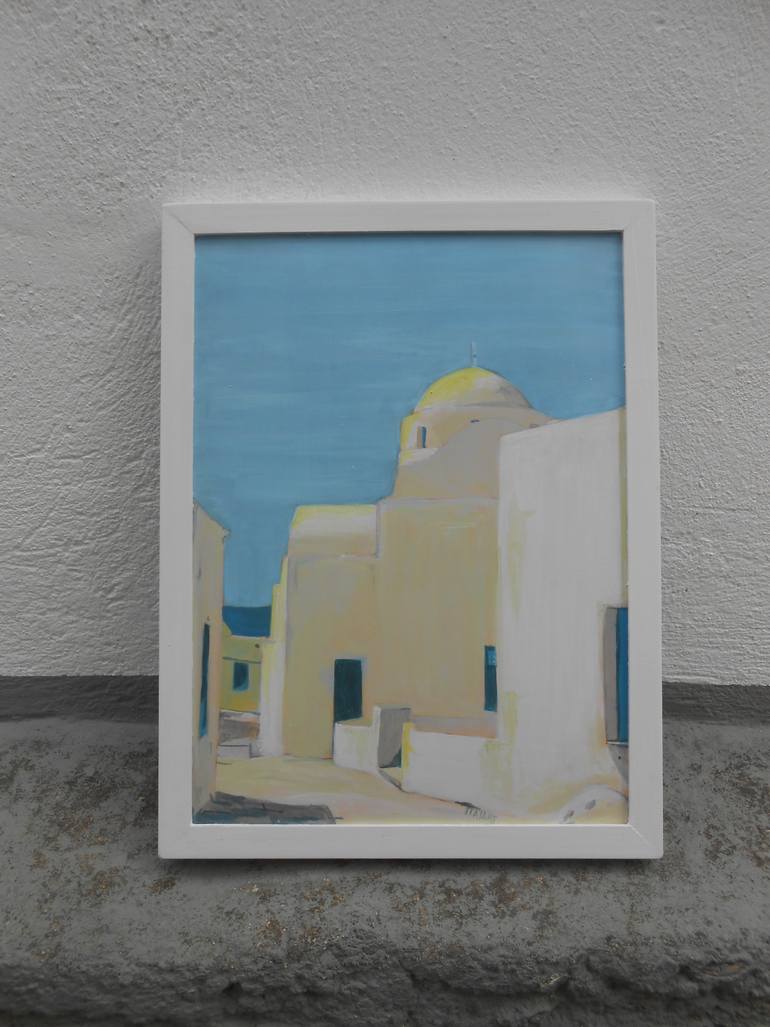 Original Modernism Architecture Painting by Grigorios Paidis