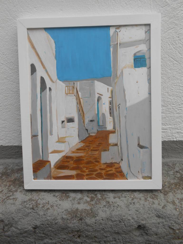 Original Minimalism Architecture Painting by Grigorios Paidis