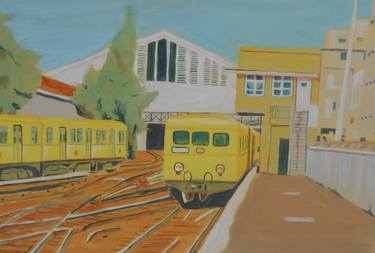 Print of Train Paintings by grigorios paidis