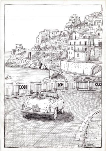 Print of Car Drawings by grigorios paidis